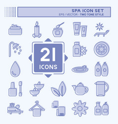 Spa Icon Set Suitable For Symbol Two Tone