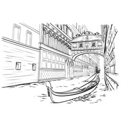 Bridge Of Sighs Venice Sketch