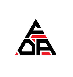 Foa Triangle Letter Logo Design With Triangle