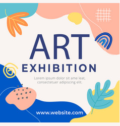 Hand Drawn Art Exhibition Posts