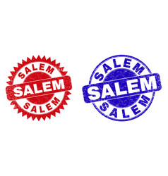 Salem Rounded And Rosette Stamp Seals With Grunge