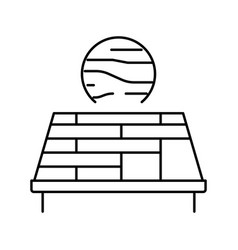 Wooden Roof Line Icon