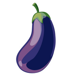 Eggplant Icon Cartooon Purple Ripe Fresh