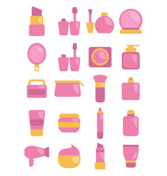 Make Up Icon Set On A White Background