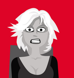 Portrait Of Outraged Blonde Woman