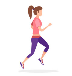 Women Running In Sports Wear No Face Cartoon