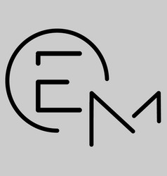 Em Monogram Logo Letter Linked Circle Simple