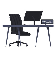 Flat Workplace Office Desk Chair Vacant To Work