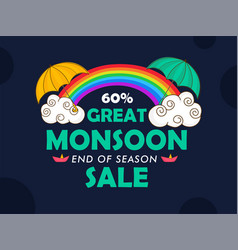 Monsoon Great End Season Sale Creative Banner