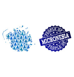 People Composition Of Mosaic Map Of Micronesia