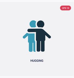 Two Color Hugging Icon From People Concept