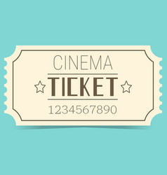 White Retro Cinema Ticket Template