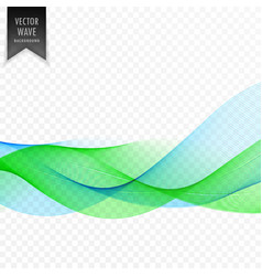 Abstract Blue And Green Wave Background