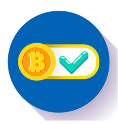 Bitcoin Accepted Here Icon Flat Style