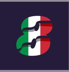 Italy Numeric Flag 8