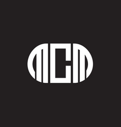 Mcm Letter Logo Design On Black Background