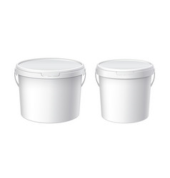 White Blank Plastic Container