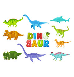 Cartoon Dinosaurs Animals Funny Characters