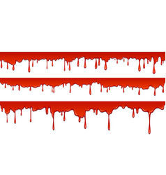 Flowing Red Paint Bloody Border Set