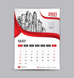 May 2021 Layout Desk Calendar 2021 Template