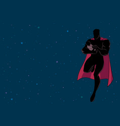 Super Dad With Baby Space Silhouette