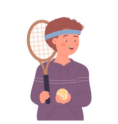 Happy Kid Playing Tennis