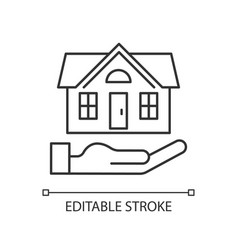 Home Insurance Linear Icon