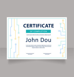 Completion Certificate Design Template