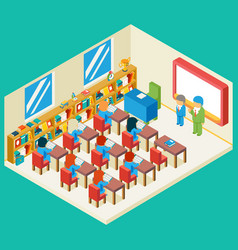 Education And School Class Isometric 3d Concept