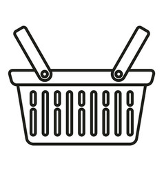 Family Basket Icon Outline Picnic Wicker