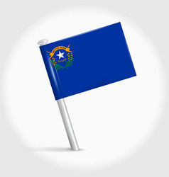 Nevada Map Pin Flag 3d Realistic