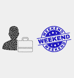 Pixelated User Case Icon And Grunge Weekend