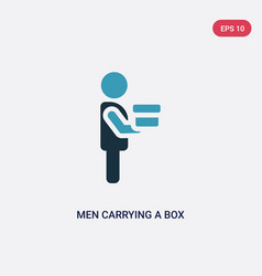 Two Color Men Carrying A Box Icon From People