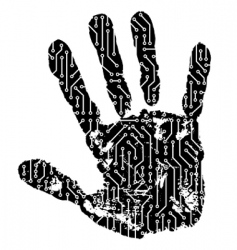 Abstract hand Royalty Free Vector Image - VectorStock