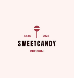 Candy Logo Design Retro Hipster Vintage