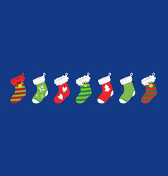 Colorful Decorated Christmas Socks Set