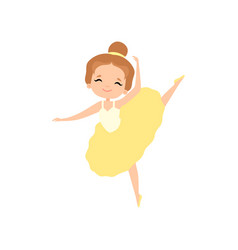 Cute Little Ballerina Dancing Girl Ballet Dancer Vector Image Cute Little Ballerina Dancing Girl Ballet Dancer Vector Image