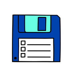 Floppy Disk Retro Doodle Element Nostalgic 1990s