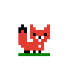 Fox Pixel Image For Game Assets