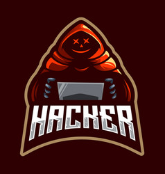 Hacker Mascot Logo Design Isolated