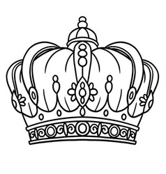 Mardi Gras King Crown Isolated Coloring Page