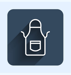 White Line Blacksmith Apron Icon Isolated