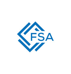 Fsa Letter Logo Design On White Background