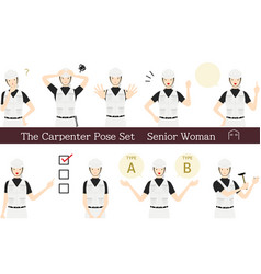 Pose Set For Senior Woman Carpenter Questioning