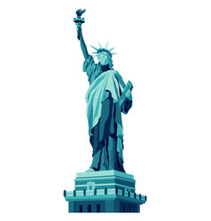 Statue Of Liberty Flat Cartoon Isolated