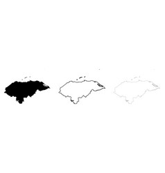 Honduras Country Map Silhouette