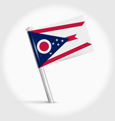 Ohio Map Pin Flag 3d Realistic