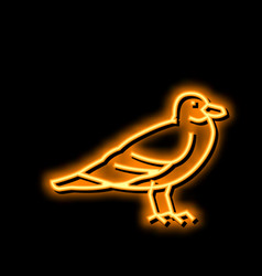 Seagull Bird Neon Glow Icon