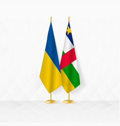 Ukraine And Central African Republic Flags