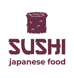 Vintage Japanese Food Sushi Logo Cartoon Design